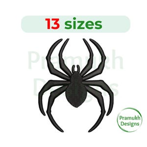Puede incluir: Diseño de bordado de araña negra disponible en 13 tamaños. Esta descarga digital es perfecta para crear manualidades de Halloween espeluznantes.