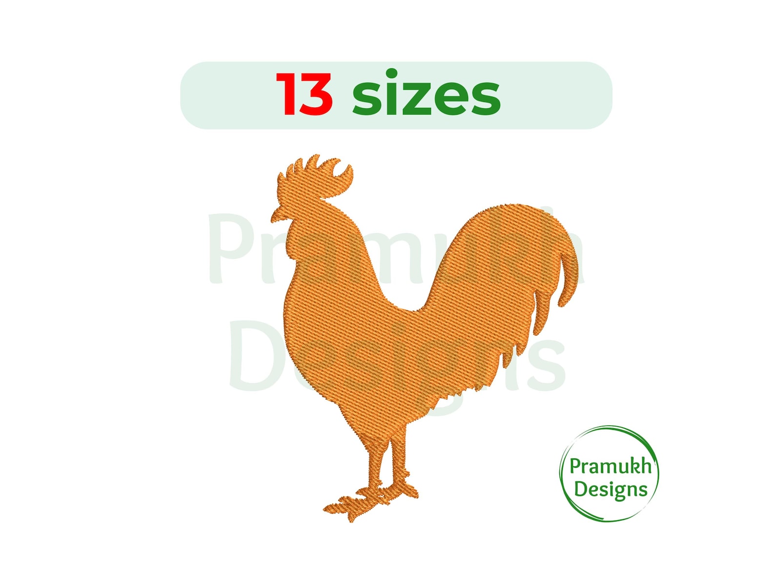 Rooster Embroidery Design (1.5–7.5 Inch) – Mini Rooster, Silhouette ...