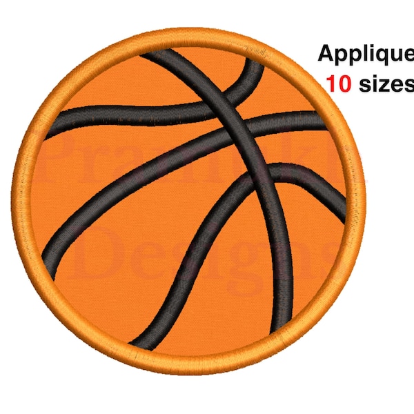 Basketball Applique Design. Basketball applique embroidery design. Machine Embroidery designs. Sport Applique Design. Mini Basketball.