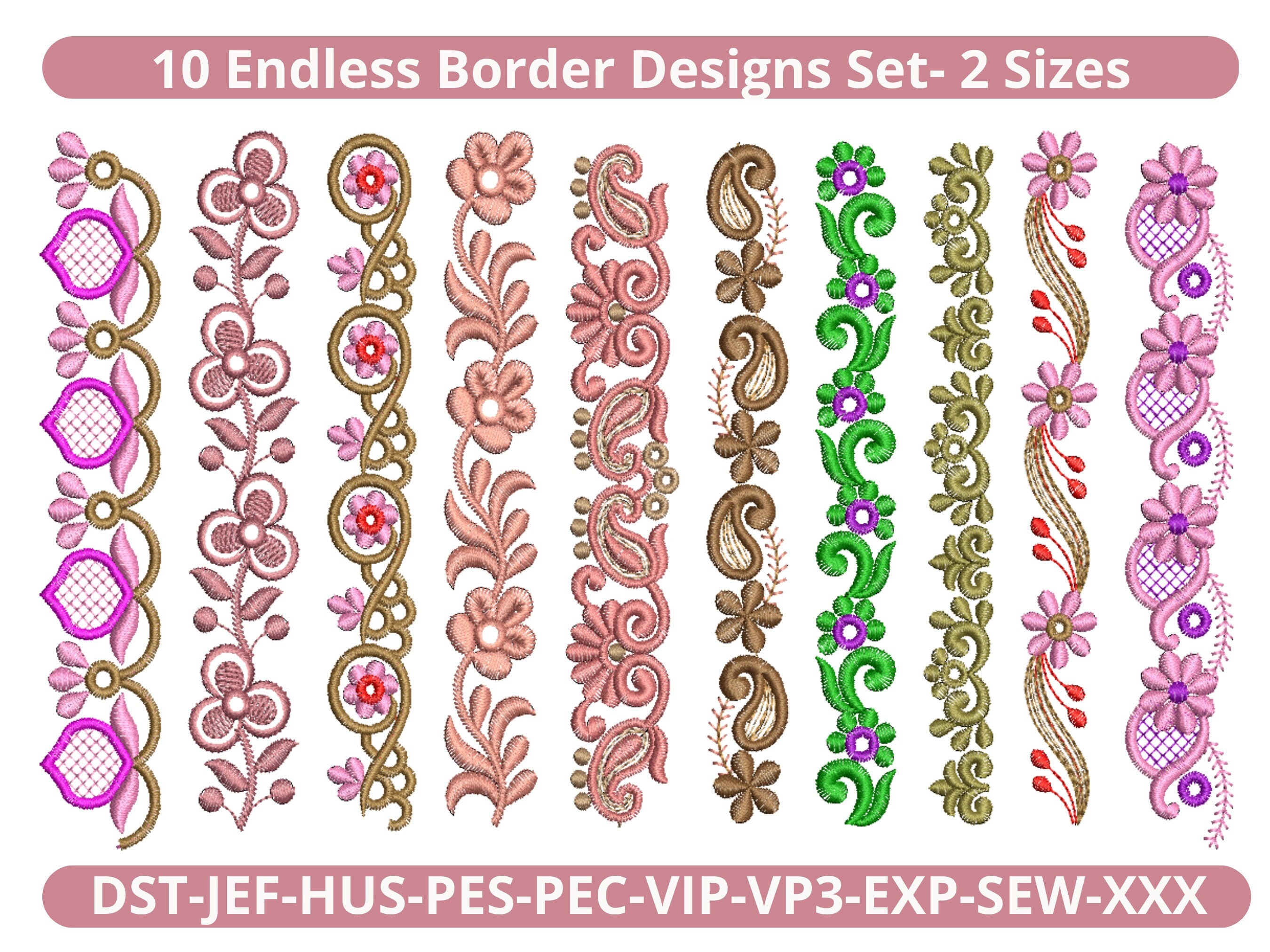 Border embroidery outlet