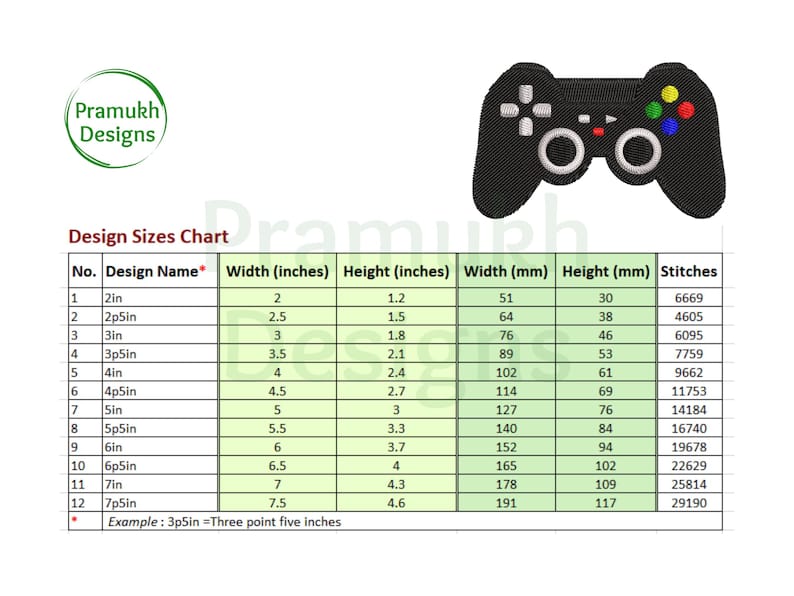 Video Game Controller Embroidery Design (2–7.5 Inch) – Mini Design ...