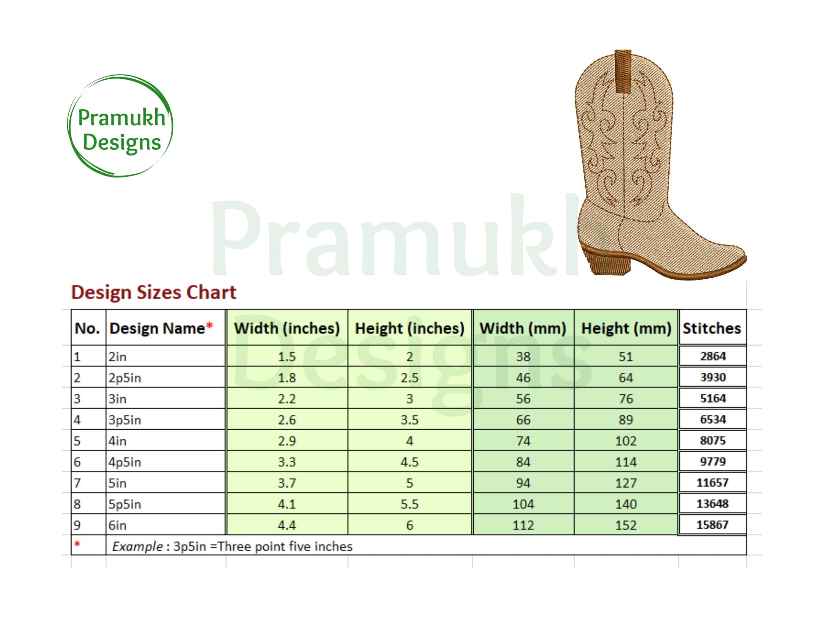Cowboy Boot Machine Cowboy Boot Embroidery Design (2–6 Inch) – Mini Western Boot, Machine ...