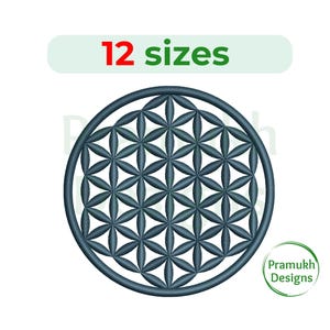 Flower of life Embroidery Design. Mandala Embroidery Design. Mandala Flower. Sacred Geometry. Flower Symbol. Flower Embroidery Design