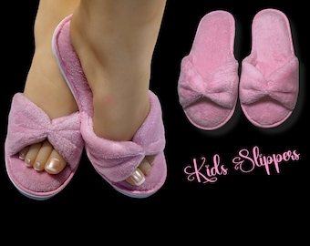 Spa Party KIDS Slumber Party CHILD slippers Girls Pajama Party Favor Sleepover Kids Party Favor Spa Day Kids Slippers