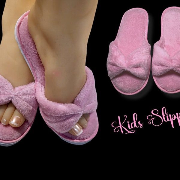 Spa Party KIDS Slumber Party CHILD slippers Girls Pajama Party Favor Sleepover Kids Party Favor Spa Day Kids Slippers