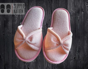 Spa-feest, slaapfeestje, kinderpantoffels, doe-het-zelf, blanco open teenslippers, strikslippers, kinderfeestslippers