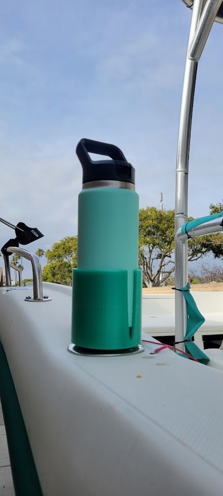 SeaLux Marine Boat Carbon Fiber Print Jumbo Cup Drink Holder fit YETI 30  oz. Rambler Tumblers