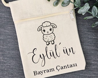 KURBAN Adha Tasche BAYRAM Kesesi Cantasi EID befüllen für Kinder muslimisch Personalisiert Harclik Zuckerfest Geschenk Hediye Brusttasche