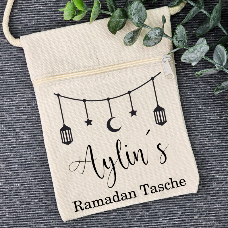 RAMADAN Tasche BAYRAM Kesesi Cantasi EID befüllen für Kinder muslimisch Personalisiert Harclik Zuckerfest Geschenk Hediye Brusttasche Name Ramadan Tasche für Kinder Ramazan Cantasi Islam Bayram Kesesi Bayram Cantasi