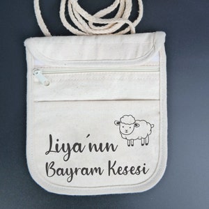 RAMADAN Tasche BAYRAM Kesesi Cantasi EID befüllen für Kinder muslimisch Personalisiert Harclik Zuckerfest Geschenk Hediye Brusttasche Name Ramadan Tasche für Kinder Ramazan Cantasi Islam Bayram Kesesi Bayram Cantasi