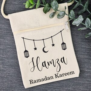 RAMADAN Tasche BAYRAM Kesesi Cantasi EID befüllen für Kinder muslimisch Personalisiert Harclik Zuckerfest Geschenk Hediye Brusttasche Name Ramadan Tasche für Kinder Ramazan Cantasi Islam Bayram Kesesi Bayram Cantasi