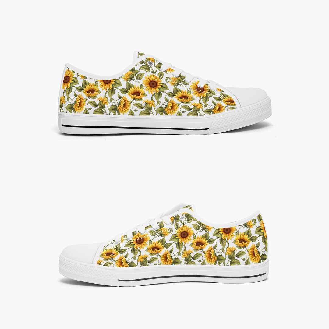Sunflower Shoes Sunflower Sneakers Sunflower Women Shoes - Etsy