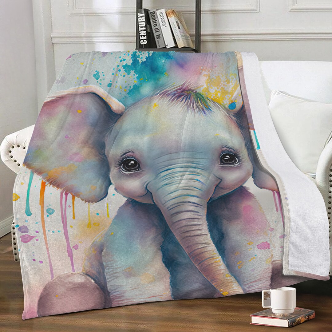 Cute Baby Elephant Blanket Elephant Snuggle Blanket Elephant Etsy