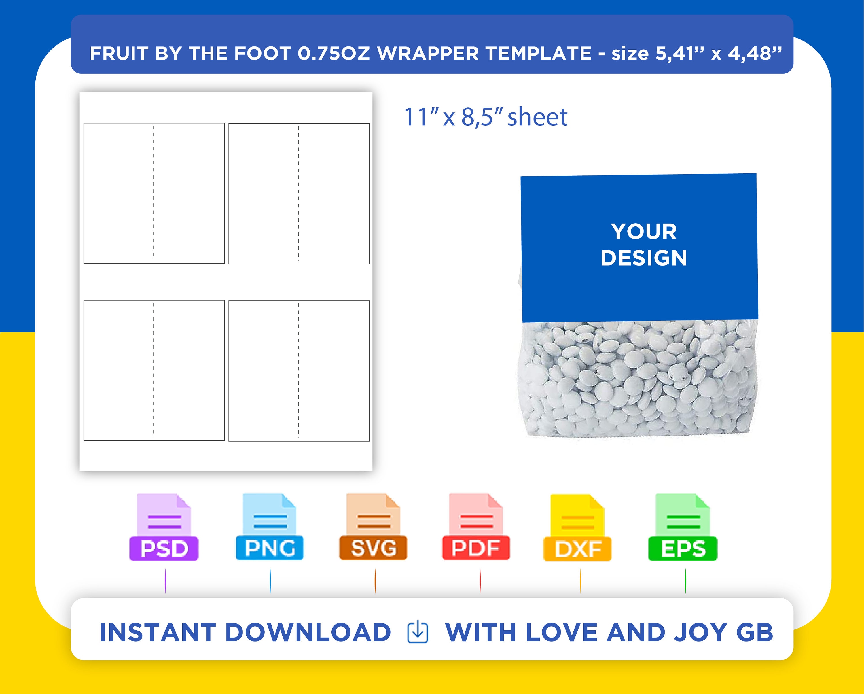 Plantilla Fruit by the Foot Svg Png Dxf Eps Label Etsy México