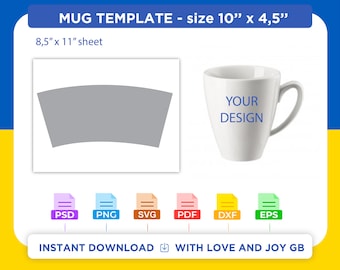 Coffee Mug Template Etsy