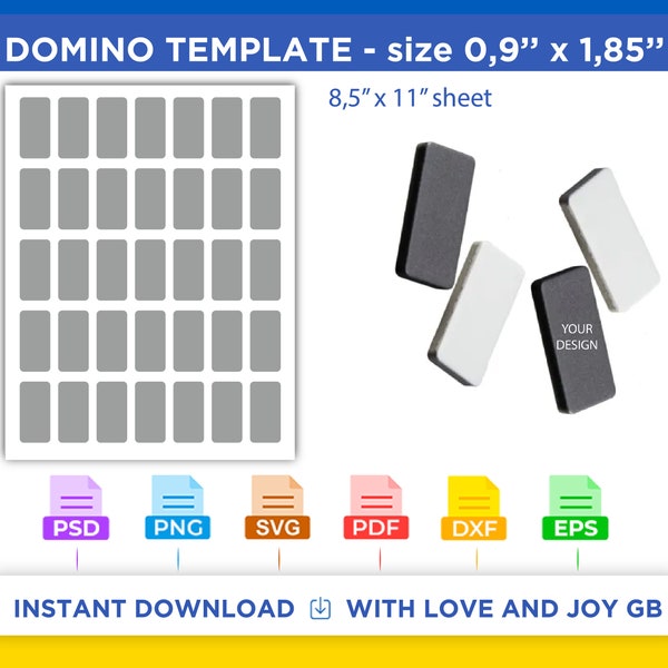Round Corner Domino Tile Template, Svg, Png, Dxf, Eps, Label, Wrapper, Canva, Cricut, Silhouette, Cut File, Sublimation, Digital, Gift, Diy