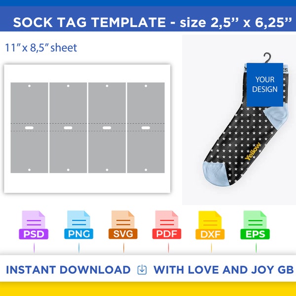 Customisable Christmas Luggage Tag - Sock Shape main image 0