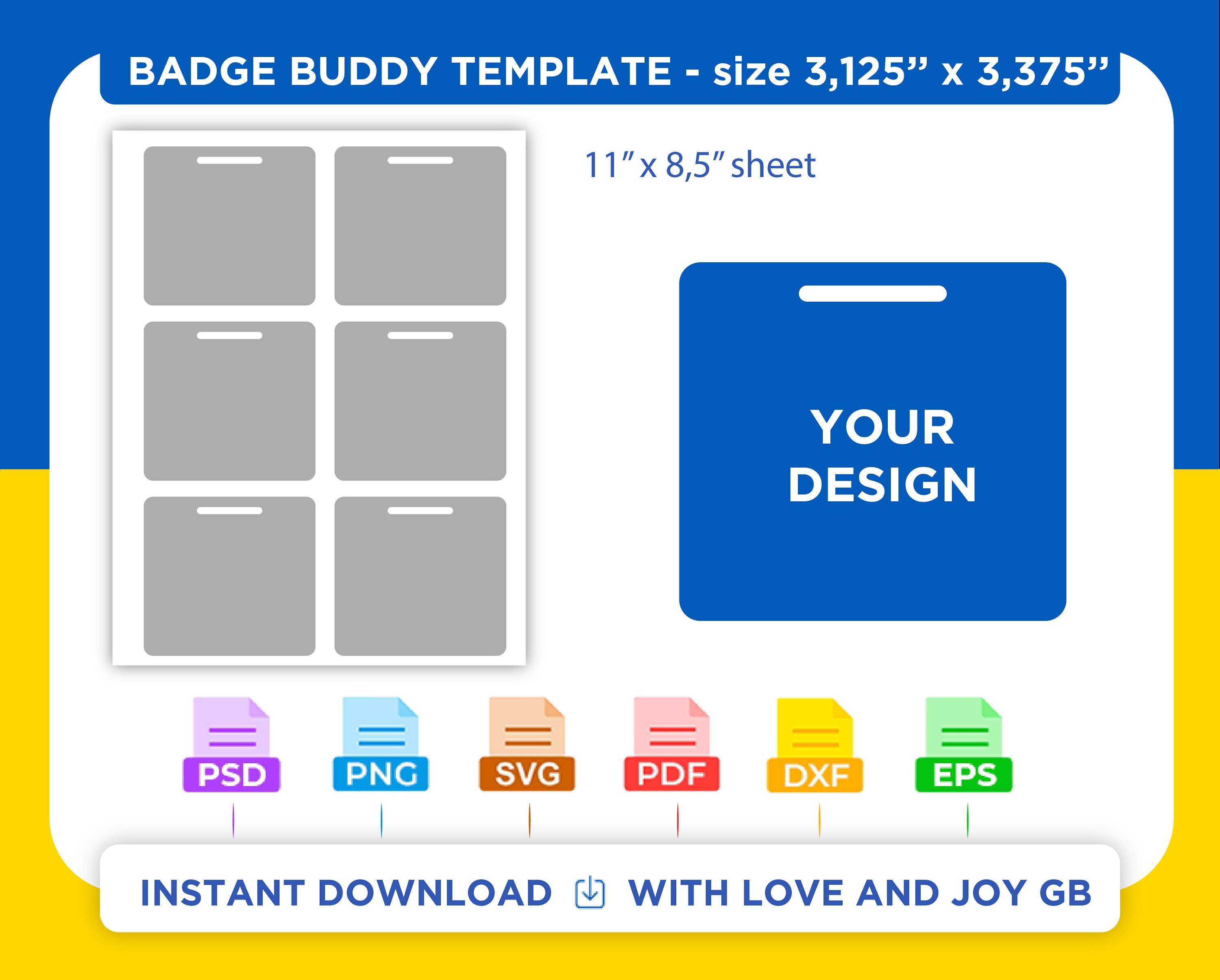 ID Badge Buddy Template Svg Png Dxf Eps Pdf Psd Ai Etsy Australia ID Badge Buddy Template Svg Png Dxf Eps Pdf Psd Ai Etsy Australia