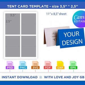 Tent Wedding Invitation Card Template, Svg, Png, Dxf, Eps, Label, Wrapper, Canva, Cricut, Silhouette, Cut File, Sublimation, Printable, Gift