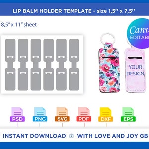 CALLARON Lipstick Holder Keychain Chapstick Sleeve Pouch Lip Balm