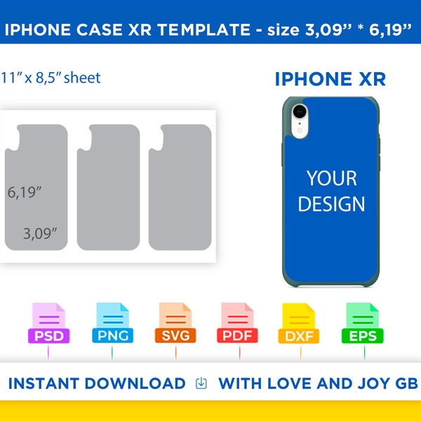 iPhone XR, Phone Case Template, Png, Svg, Dxf, Eps, Label, Wrapper, Canva, Cricut, Silhouette, Sublimation, Cut file, Printable, Digital