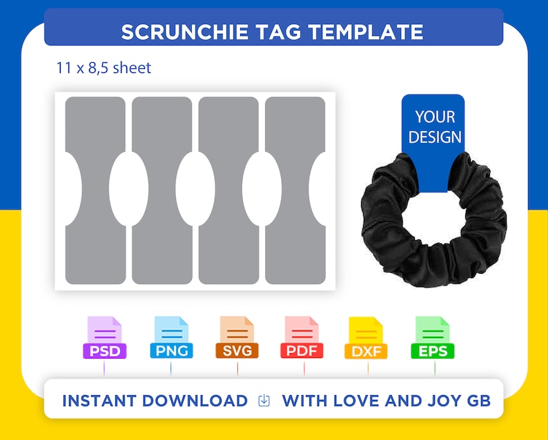 Scrunchie Tag Template Svg Png Dxf Eps Canva Label Etsy Canada Scrunchie Tag Template Svg Png Dxf Eps Canva Label Etsy Canada