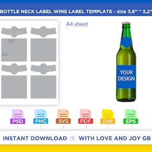 Beer Soda Bottle Template, Png, Svg, Dxf, Eps, Pdf, Psd, Diy, Jpg, Ai, Gift, Wrapper, Label, Canva, Cricut, Sublimation, Cut File, Printable