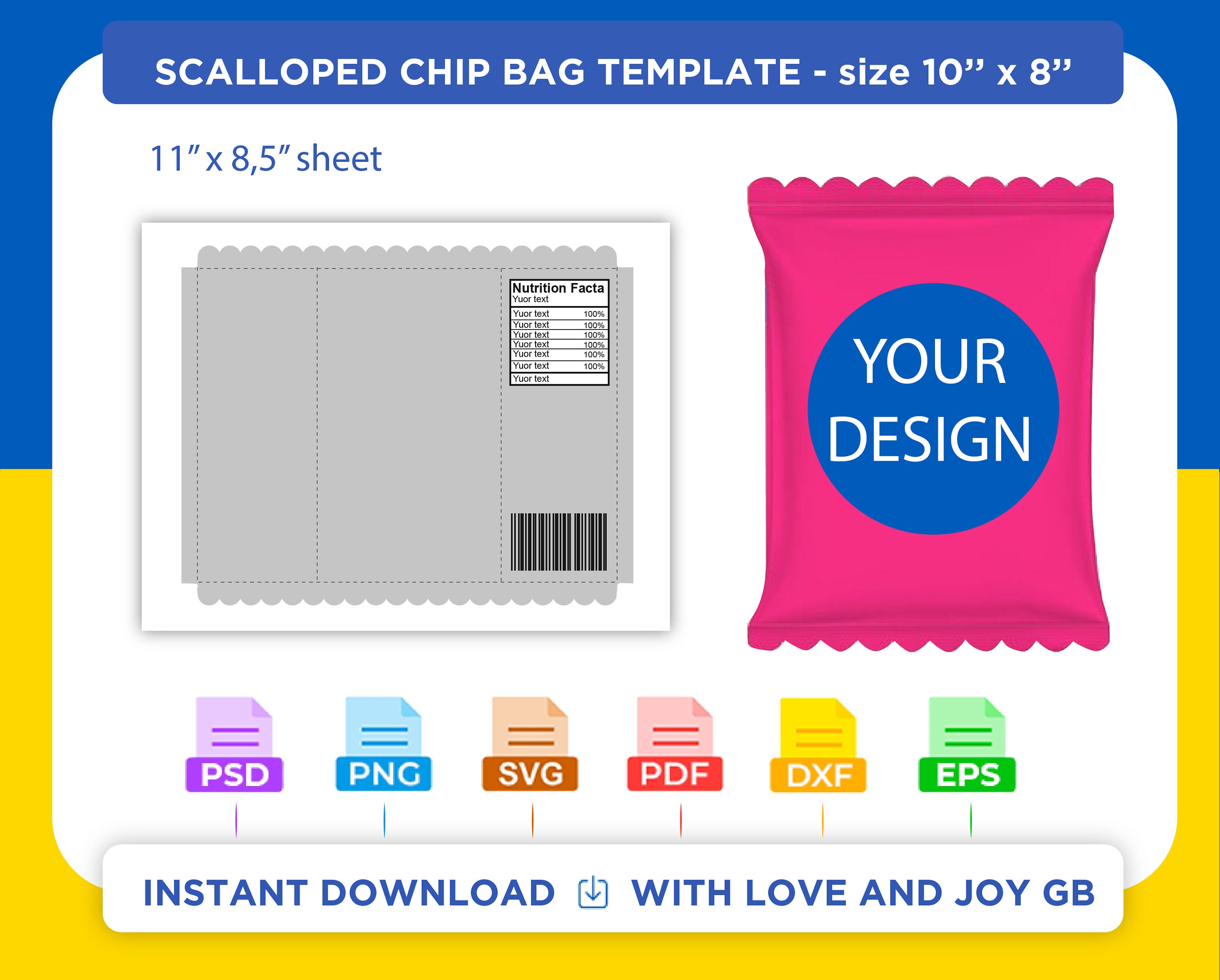 Chip Bag Template – Exclusive Craft Academy