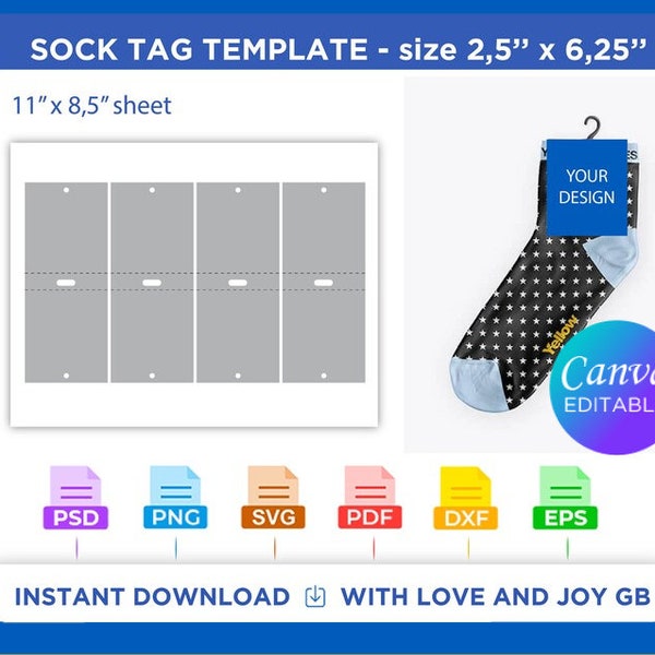 Sock Wrapper Template - Etsy