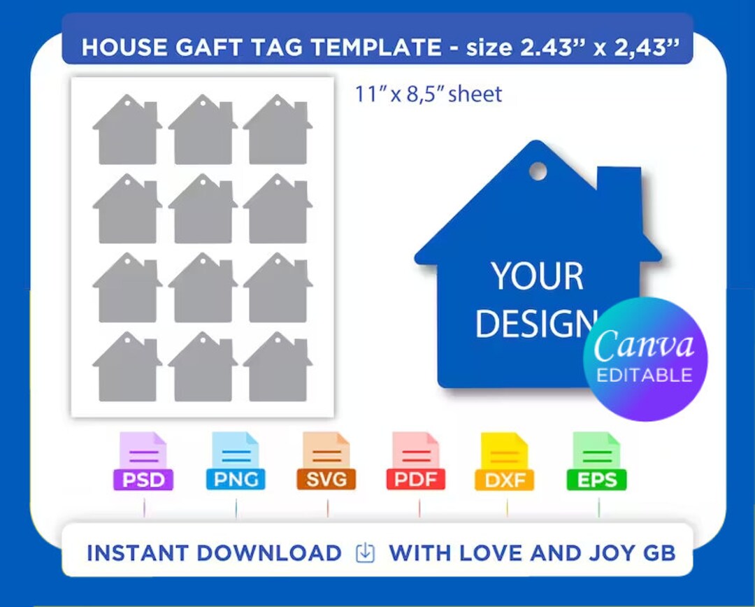 House Keychain Tag Template Svg Png Dxf Eps Label Wrapper Canva House Keychain Tag Template Svg Png Dxf Eps Label Wrapper Canva