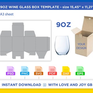 Square Wine Glass Box SVG File – Simply Crafty SVGs