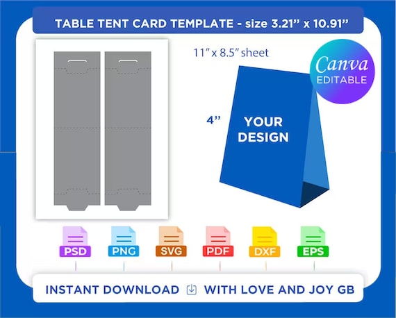 Printable table cheap tents