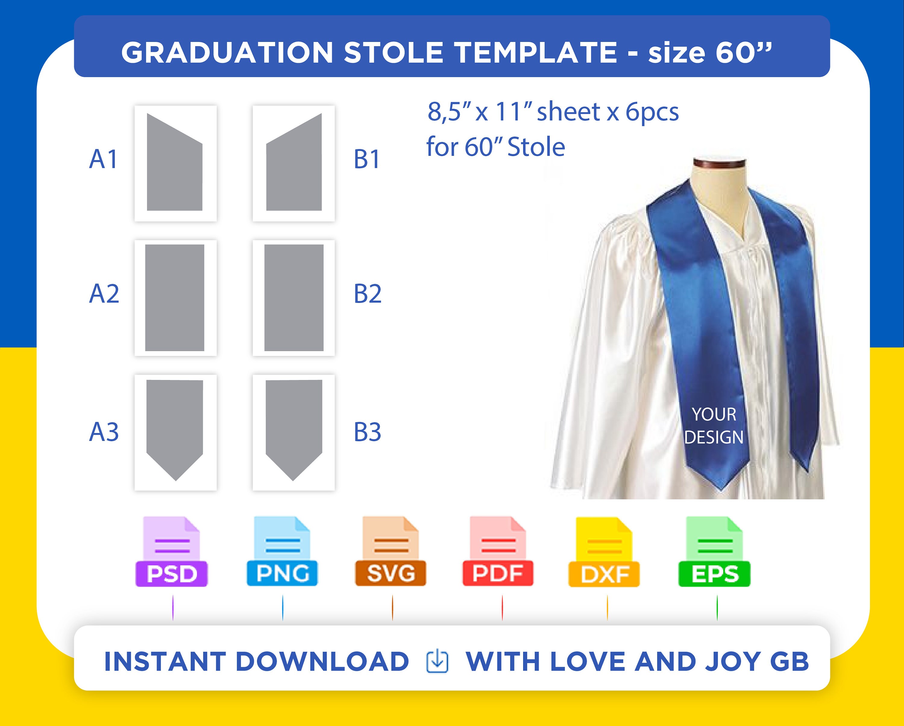 Graduation Stole Template Png Svg Dxf Eps Diy Gift Etsy Denmark Graduation Stole Template Png Svg Dxf Eps Diy Gift Etsy Denmark