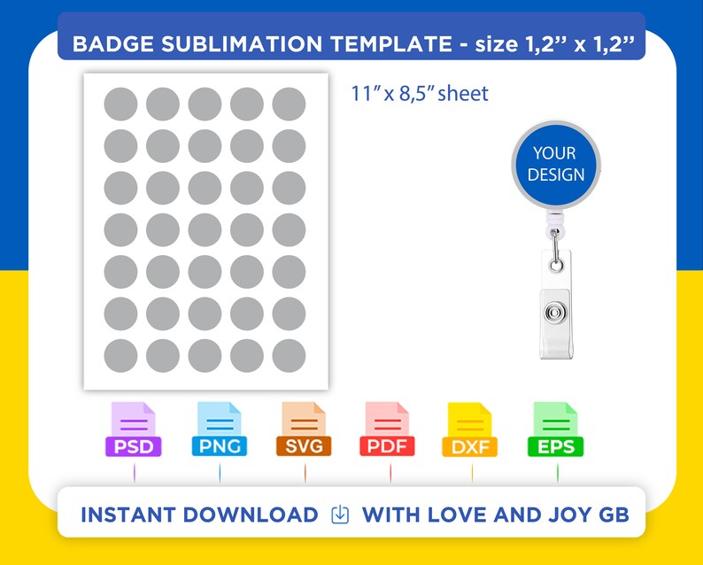 Badge Keychain Tag Template Svg Png Dxf Eps Label Etsy UK