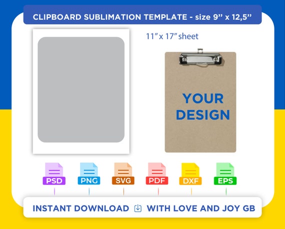 Clipboard Digital Design, Sublimation Design, PNG, Digital Design