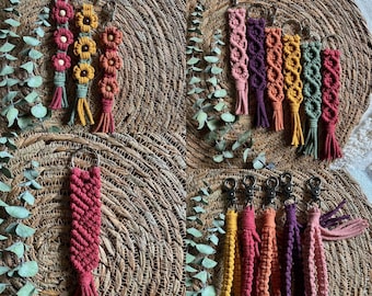 Macramé sleutelhangers