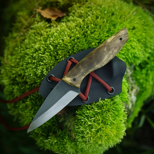 Neck knife ''Kłobuk'', Custom Knive, Handmade blade, Personalized, Urban knife, Every day carry, military, Camping