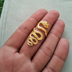 Gold Snake Ring, Serpent Ring, Witchcraft Jewelry, Gift for Her, Handmade Ring, Stackable Ring, Gothic Ring, Snake Jewellery, Gift For Her