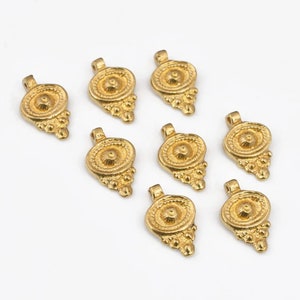 20mm - 20pcs Raw Brass Charms, Boho Brass Pendants, Boho Pendants , Handmade, Charms For Macrame, Charms For Jewelry Making