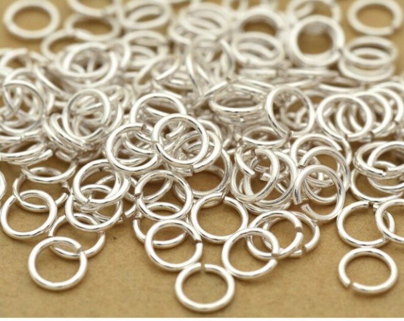 Round Jump Rings Silver Jump Rings 6mm 250pc, Open / Split Silver Plated Round Jump ...