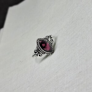 Amethyst Ring, Sterling Silver Lookalike Ring, Braided Swirl, Oxidized Amethyst Ring, Statement Ring, Handmade Ring, Gift For Her Him, Chris