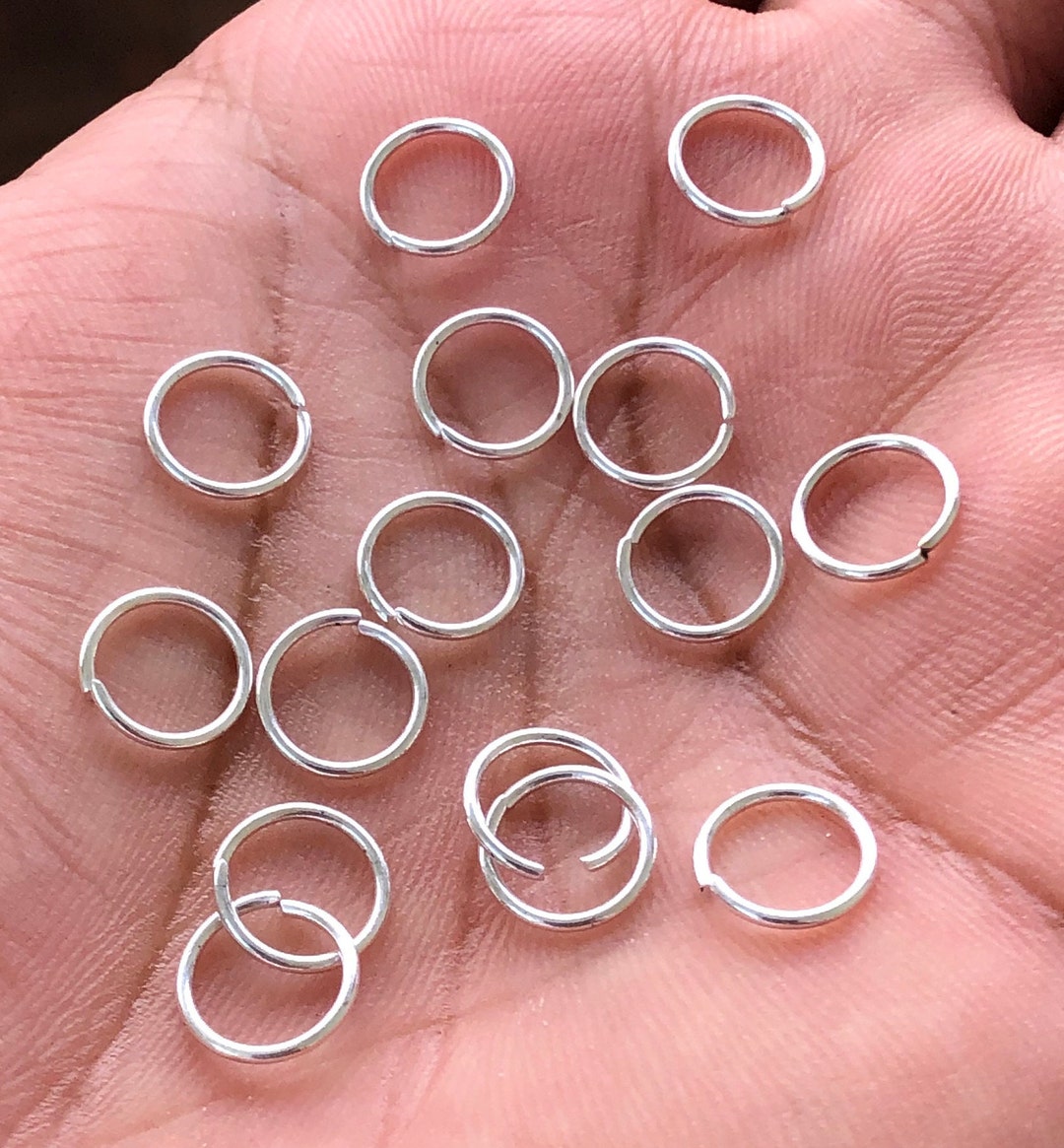 8mm 245pc Silver Jump Rings, Open / Split Silver Plated Open Round Jump Rings for Jewelry Making