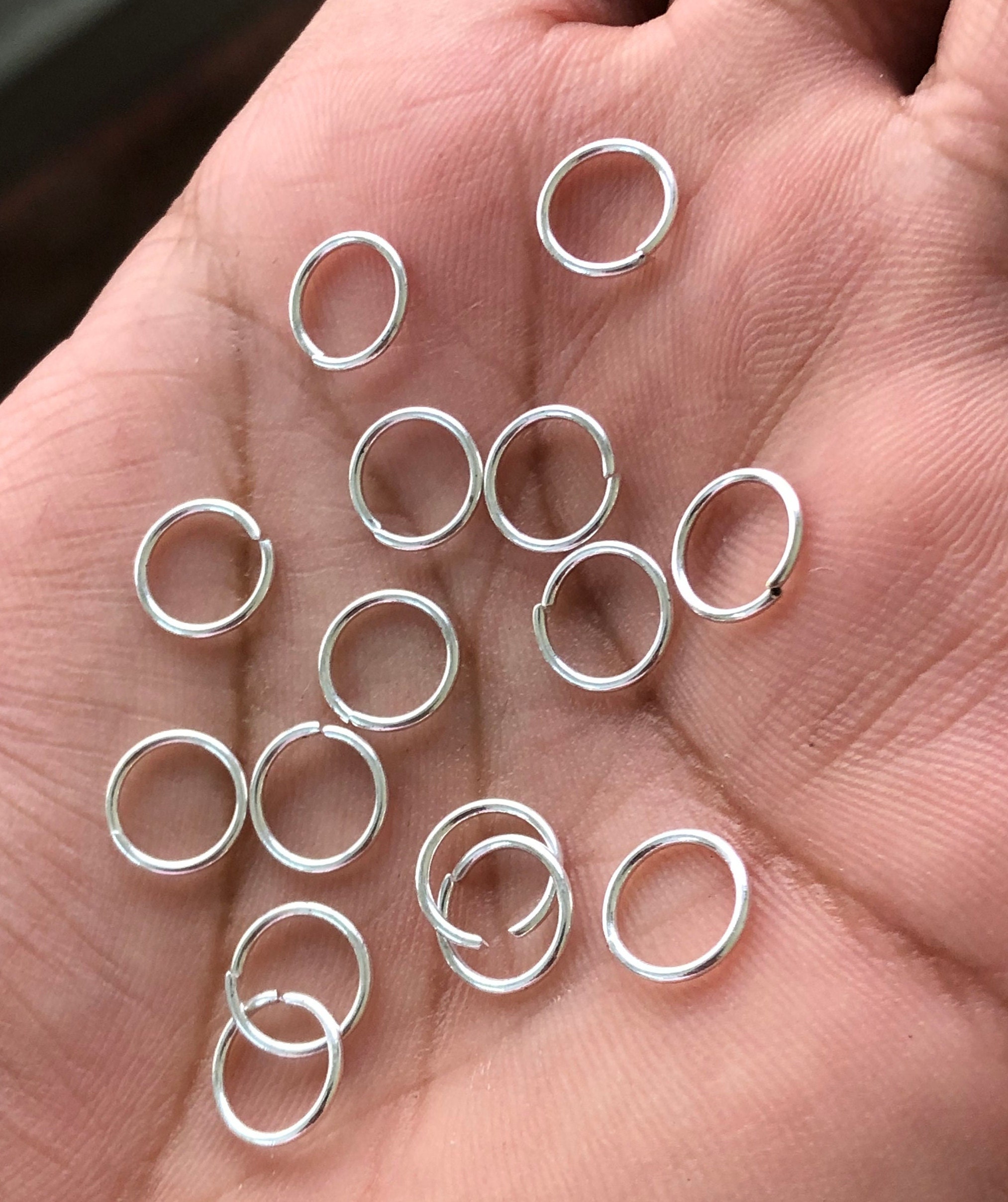 8mm 245pc Silver Jump Rings, Open / Split Silver Plated Open Round Jump