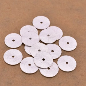 12 mm - 20 pcs Silver Heishi Beads, Flat Silver Disc Beads, Silver Spacer Beads, Silver Beads, Silver Disk Beads For Jewelry Making