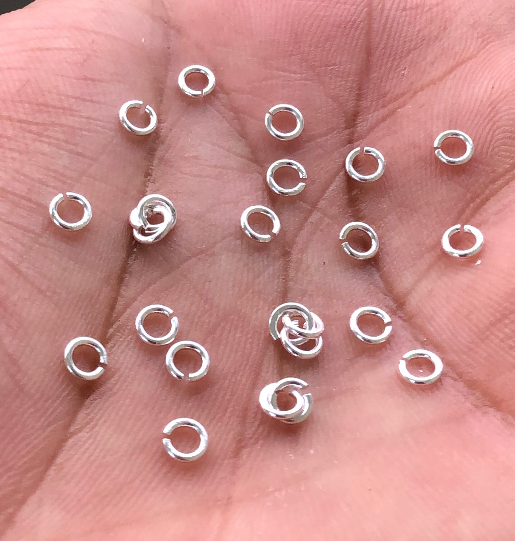 4mm 500pc Silver Jump Rings, Open / Split Silver Plated Open Round Jump