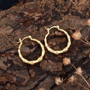 14kGold-25mm Hoops Earrings, Rose Gold -Silver Earrings, Geometric Earrings, Beach Wear Hoops, Gift Her-Anniversary-Mother, Fancy Hoops