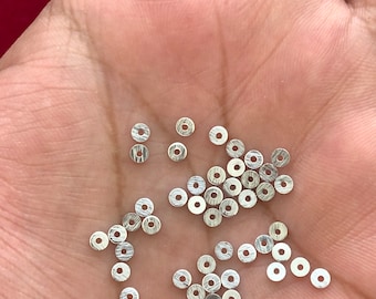 3mm - 300pcs Silver Heishi Beads, Flat Silver Disc Beads, Silver Spacer Beads, Washer Bead, Silver Beads, Silver Disk Beads Jewelry Making