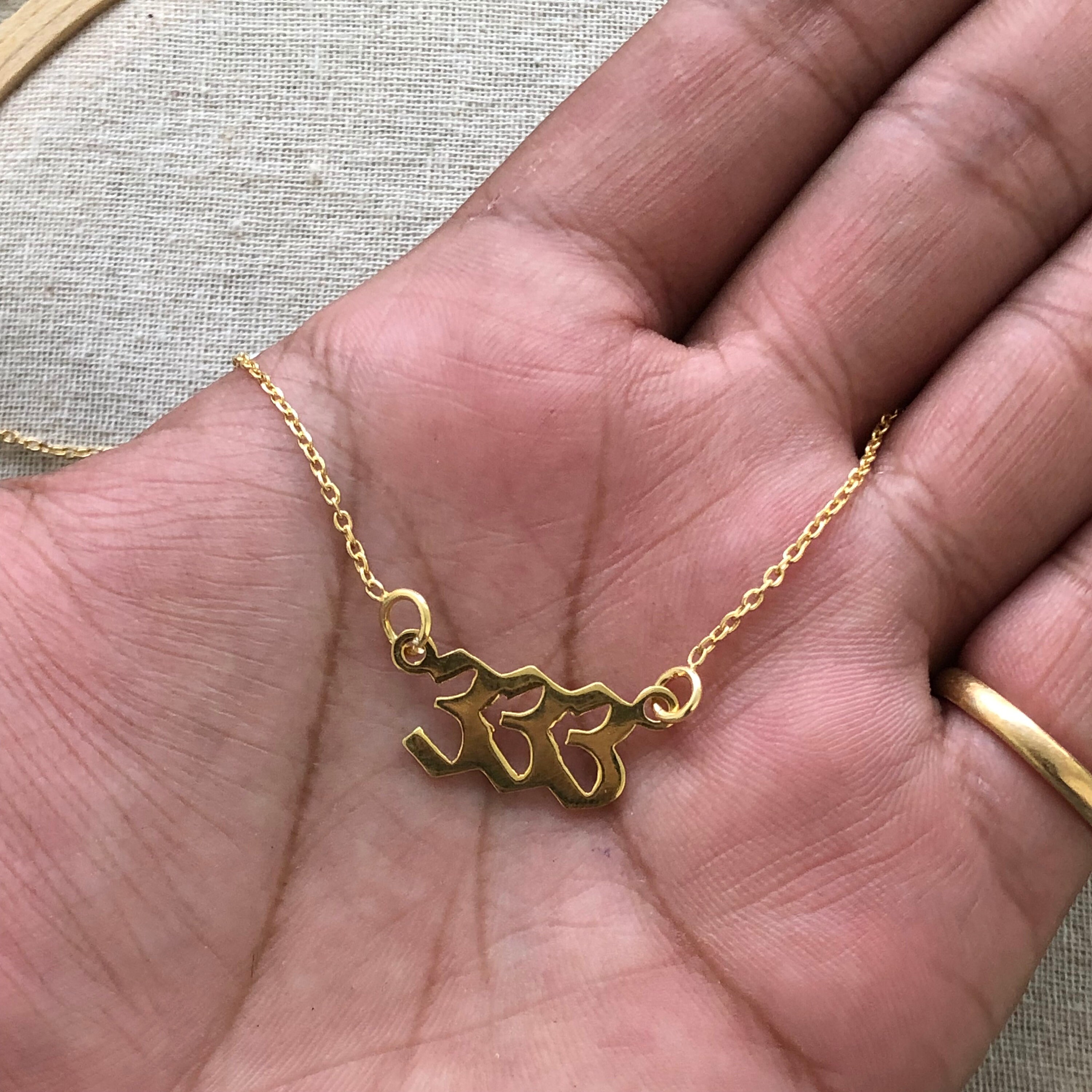 Dainty Angel Number Necklace, Lucy Number Necklace, Year Necklace, 111