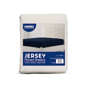 Homesperception Pure 100% Cotton Fitted Sheet Comfy Stretch Fabric - Deep Pocket Fitted Sheet - Wrinkle-Free.