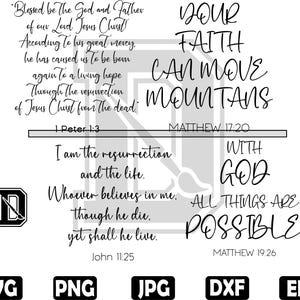 Bible Verse SVG Bundle: Scripture Printable (Digital Download)